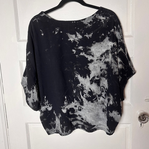 Schmatta Chic 100% Cotton Tie Dye Dolman Sleeve Top Relaxed Flowy Lagenlook SM - Picture 5 of 17